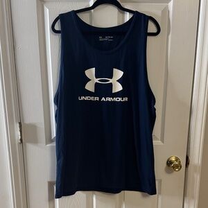 Men’s under Armour tank top size 2 XL navy blue graphic